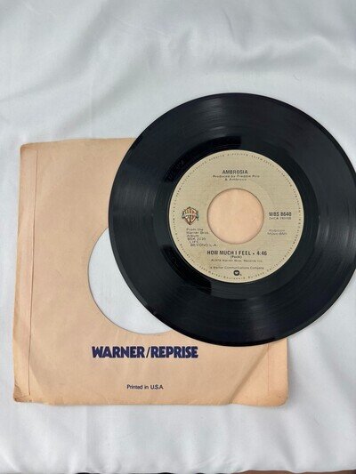 Ambrosia How Much I Feel 45 1978 Warner Bros WBS 8640 Vinyl