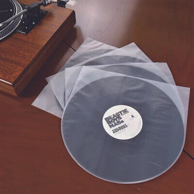 100x Anti Static 12'' LP LD Vinyl Record Cover Inner Sleeves Clear Cover Plastic