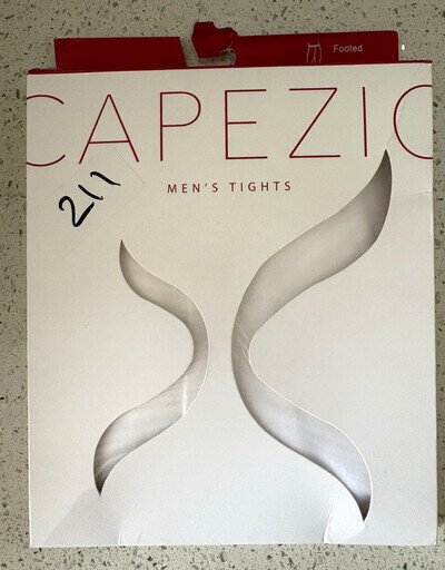 Capezio Men's Ballet Footed Tights, Stretch Dancewear MT11 White Size XS