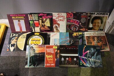 Job Lot 20 Vinyl LP Records Mixed Artists Rock Pop Easy Listening 12" Albums