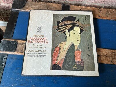 ANGEL Vintage Madame Butterfly Puccini 3 Disc Box Set KATAOKO Block Prints VGC