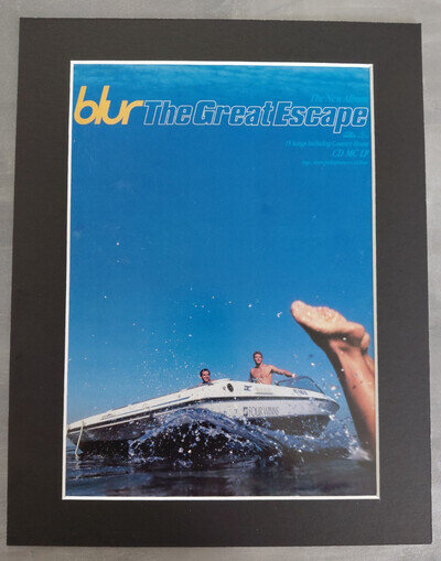 Blur The Great Escape Promo Original Album Advert Mounted 14x11"