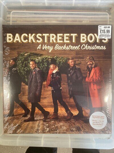 BACKSTREET BOYS A VERY BACKSTREET CHRISTMAS, WHITE VINYL LP, NEW AND SEALED