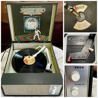 Vintage EKCO Record Player GARRARD turntable Full Serviced EX Working order & LP