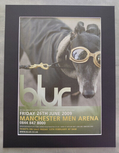 Blur 2009 Manchester Gig Promo Original Advert Mounted 14x11 Inches