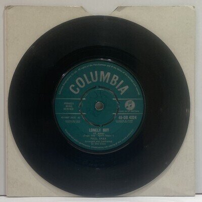 Paul Anka Lonely Boy Columbia 50s Vinyl 45
