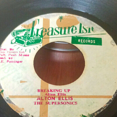 Treasure Isle Records Alton Ellis Breaking Up 7" Black Vinyl Single