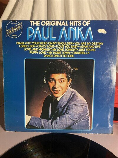 Paul Anka --The Original Hits of Paul Anka 1974 Vinyl LP Embassy Record