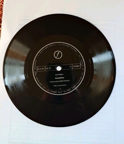 Joy Division Komakino/Incubation 7" Flexi-Disc 1980 Factory Records