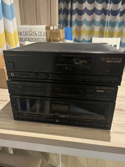 Vintage Pioneer HiFi Stack System A-X320 Amp, F-X420L Tuner & CT-X420W Tape Deck