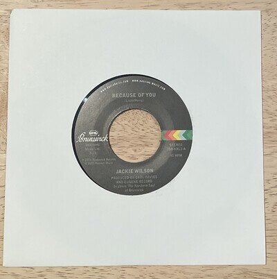 Jackie Wilson - Because Of You 7” Vinyl - 2003 (Reissue) Passion Music 7BR-KRL1