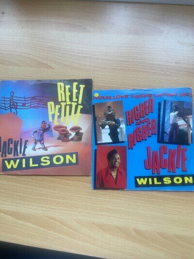 2 x JACKIE WILSON 7" SINGLE RE-ISSUES: Higher And Higher + Reet Petite NR.MINT