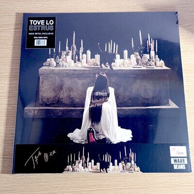 ✍️SIGNED TOVE LO Estrus LP Opal Soda Coke Bottle Clear Vinyl Wax and Beans Strip