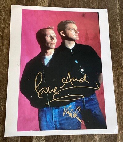 Original ERASURE Hand Signed 8x10” Photo Autograph by Vince Clarke & Andy Bell