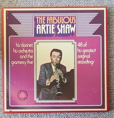 ARTIE SHAW-THE FABULOUS ARTIE SHAW-4xLP SET ISSUED ON READERS DIGEST RECORDS-GC