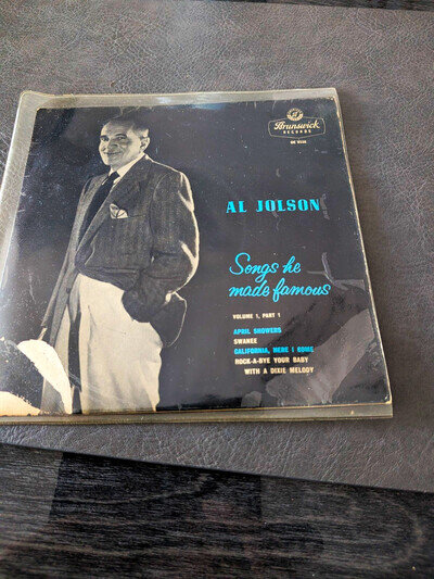 Al Jolson Songs He Made Famous Vol 1 Part 1 EP 45 RPM Brunswick OE 9336