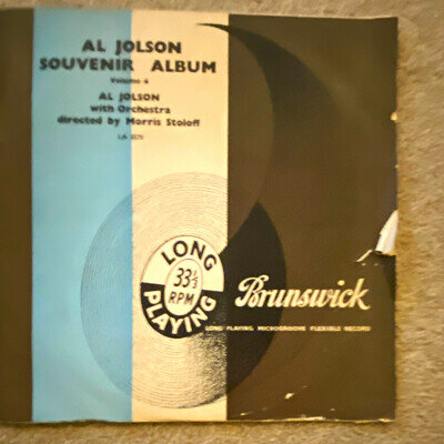 Al Jolson Souvenir Album Vol. 4 Brunswick LA 8570 12" 33RPM Pop Vinyl LP