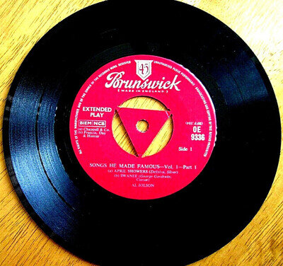 Al Jolson - Songs He Made Famous - 7" Vinyl - Picture Sleeve - Graded Excellent