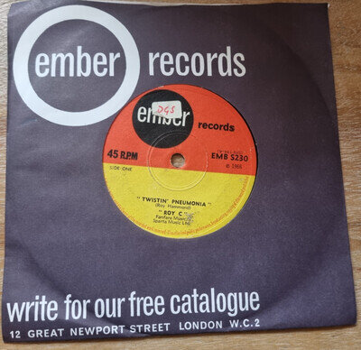 "Roy C" – Twistin' Pneumonia / Tear Avenue Ember Records EMB S230 Soul 1966 7”