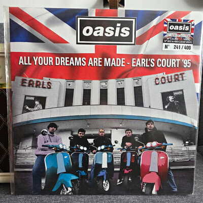 Oasis All Your Dreams Are Made Earl's Court '95 Limited 2LP Clear Vinyl 12"