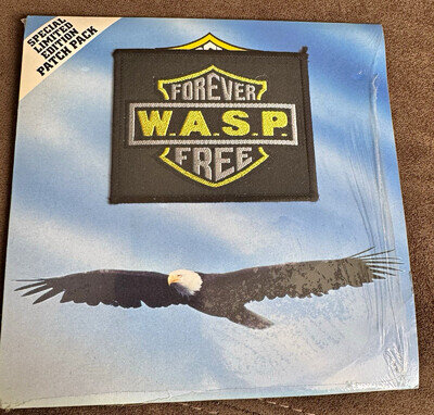 W.A.S.P. Forever Free 7" 45RPM Vinyl Single Capitol 1989 CLS 546 Patch