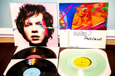 Beck Sea Change & Sex Laws signed vinyl lot alternative folk rock record