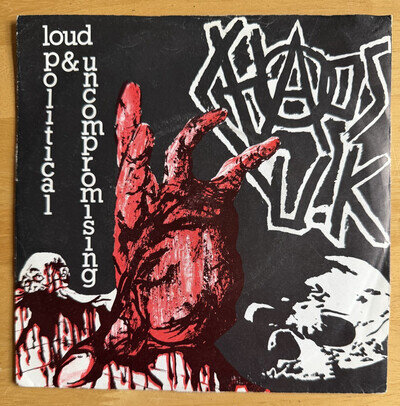 CHAOS U.K. Loud Political & Uncompromising EP Riot City 1st Press 1982