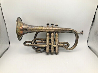 Vintage Boosey & Co Class A Cornet 74130 Silver Plate Engraved Restoration
