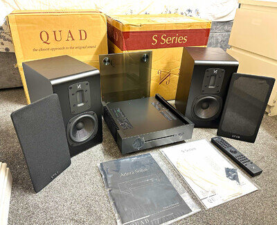 QUAD Artera Solus Hi-Fi System w/ QUAD S-2 Speakers, Bluetooth DSD CD DAC