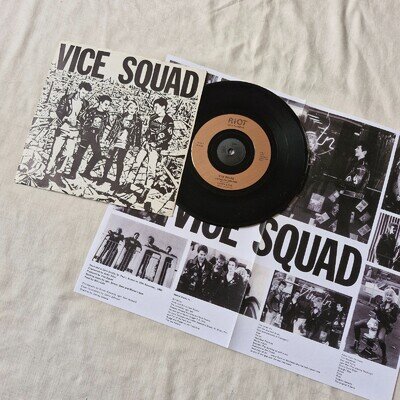 VICE SQUAD - LAST ROCKER E.P. + POSTER 1980 UK RIOT CITY LABEL PUNK