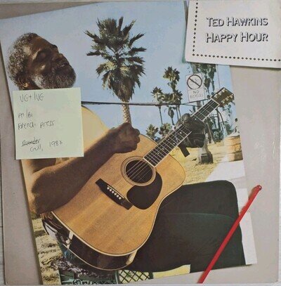 Ted Hawkins Happy Hour Vinyl Record LP VG+/VG WOLP2 1987