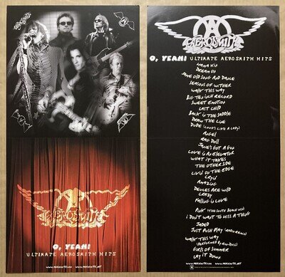 AEROSMITH Vintage 2002 PROMO POSTER for O Yeah CD 12x24 NEVER DISPLAYED MINT