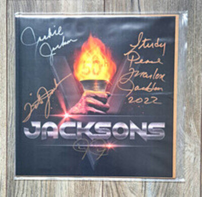 The Jacksons 50th Anniversary Signed Authentic Autographed 12x12 Print