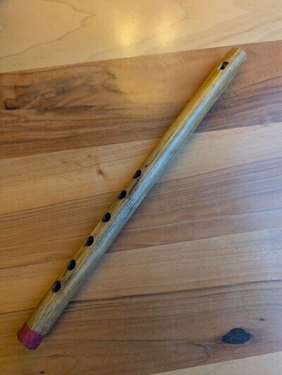 Vintage Mid-Century Bamboo Fipple Flute Whistle - 47g Drum Kit Sound Effect Trap