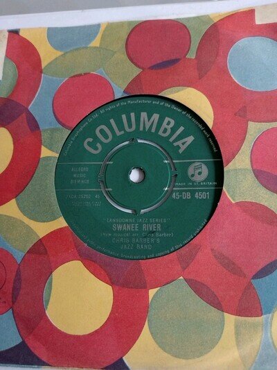 Chris Barber's Jazz Band - Swanee River (Columbia DB 4501) EX Vinyl Record 7"
