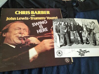 Vinyl - Chris Barber Swing is here - Promo Card and many autographs! - EXc