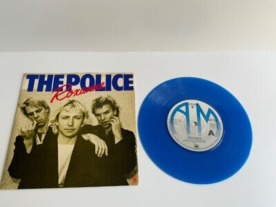 The Police - Roxanne / Peanuts (1978 Vinyl) - BLUE 7 Inch Single - AMS 7348