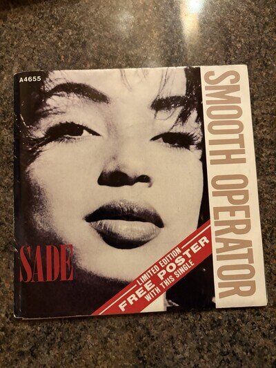 Sade Smooth Operator 7" Vinyl Single Record Poster Sleeve Rare Excellent