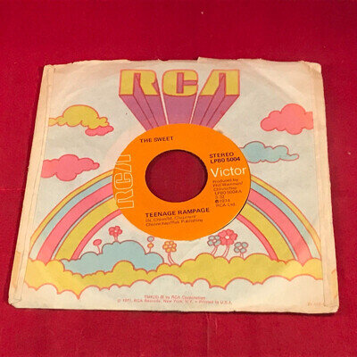 THE SWEET Teenage Rampage 1974 USA 7" vinyl single original 45 Andy Scott