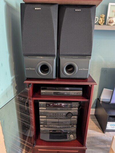 Sony LBT-N455 HiFi Stereo System PS-LX56 Turntable SS-LB455 Speakers Remote