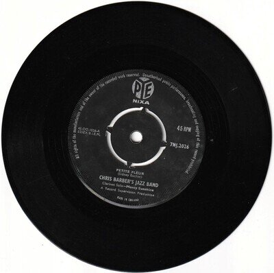 Chris Barber's Jazz Band – Petite Fleur - 1958 Pye 7NJ2026 - 7" Vinyl Single EX