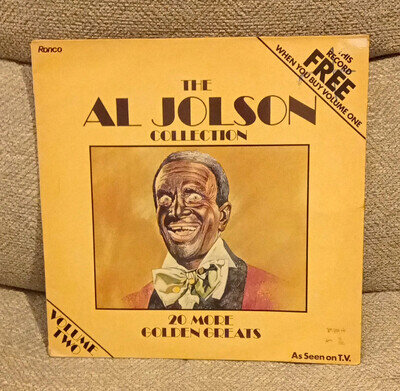 Ronco Al Jolson The Al Jolson Collection 12" LP 1980 RON LP 98