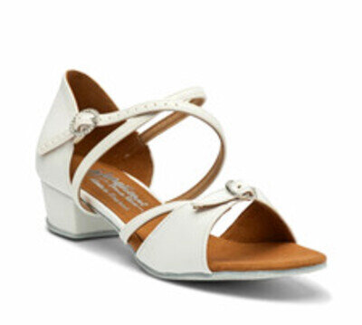 Girls IDS Natasha White Ballroom & Latin dance shoes - UK Size 3 1.25" Heel