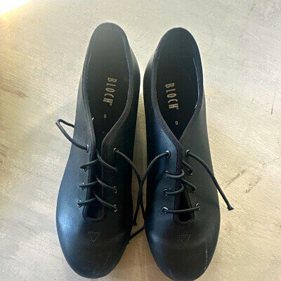 Bloch Women’s Black Leather Lace-Up Tap Dance Shoes Low Heel Size 9