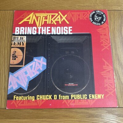 Anthrax - Bring The Noise - 10" vinyl picture disc single in gatefold #3432