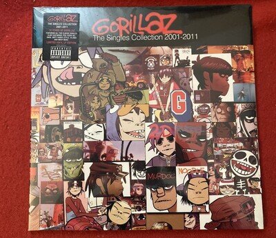 GORILLAZ THE SINGLES COLLECTION ULTRA RARE 2011 2 DISC VINYL LP NR MINT SEALED