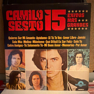 Camilo Sesto 15 Exitos Mas Grandes LP Telediscos DAL-1011 Vinyl 33 Stereo