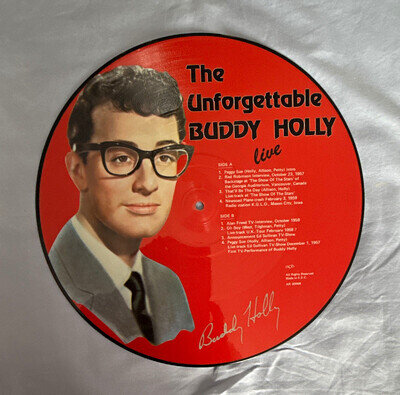 Buddy Holly The Unforgettable Buddy Holly Live 12" Red Picture Disc LP AR 3006