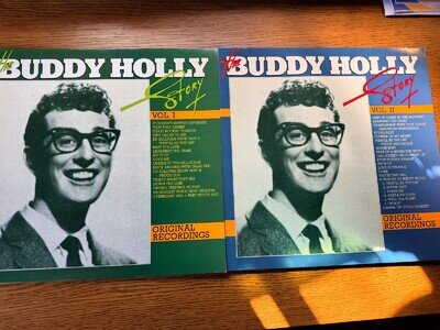 BUDDY HOLLY Original Recordings Vols 1 & 2 Double LP Set 1980s Masters MA 191185