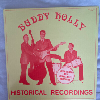 Buddy Holly Nor-Va-Jak 12" Black Vinyl LP 1983 Historical Recordings G80B 1-963